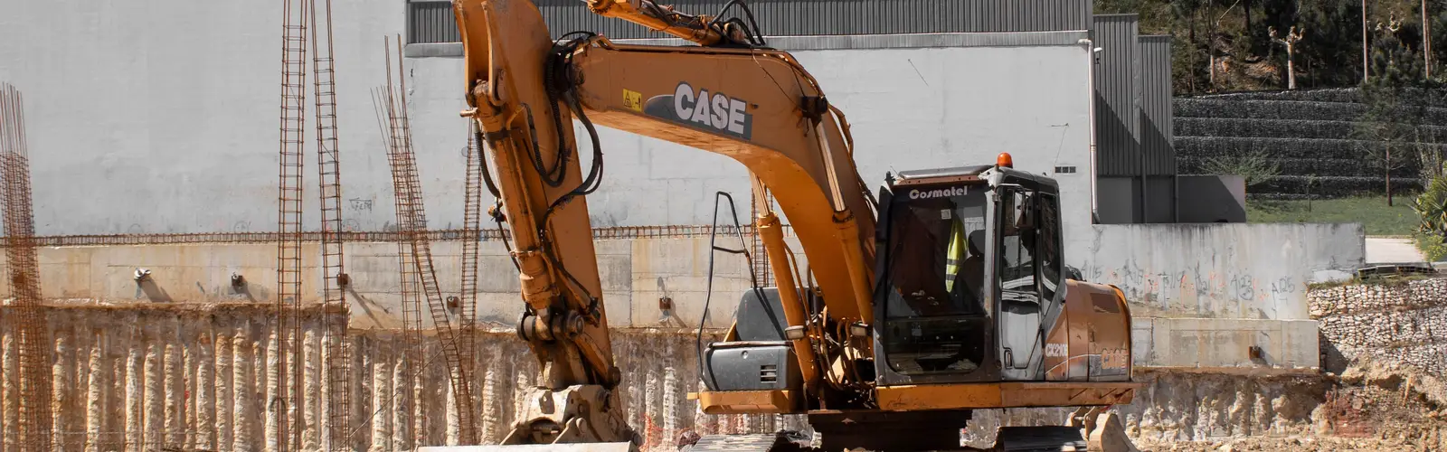 Excavator on a job site in Baltimore